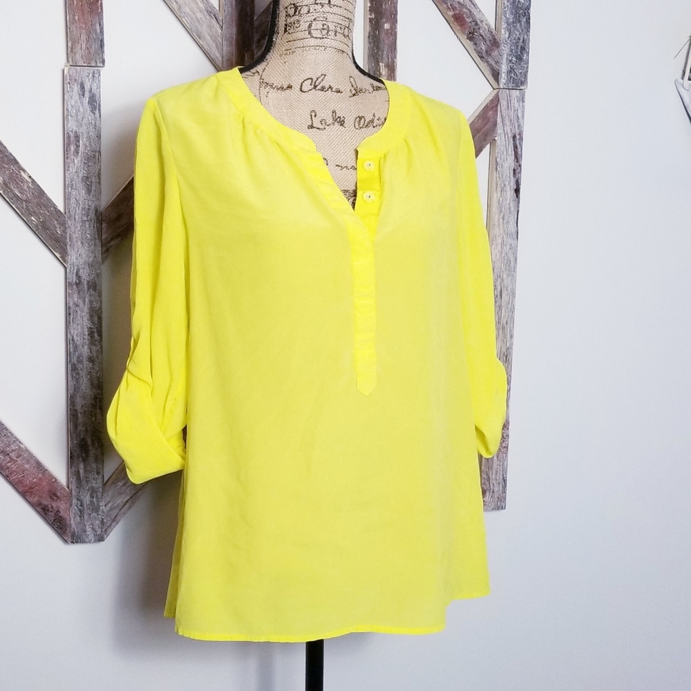 Banana Republic Bright Yellow Pullover Blouse